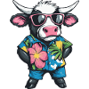 Cow Comic Holiday