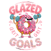 Glazed Grit Goals Donut Fitness Motif