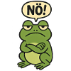 Statement Nope Frog Just No