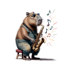 Saxophone Playing Capybara