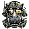Hippopotame Conception militaire