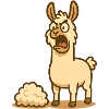 Humorous llama illustration