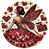 Rubin Fee – Mystischer roter Edelstein Fantasy Design