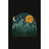 Night Mountain Landscape Illustration