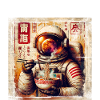 Astronaute Ramen Grunge Poster Style