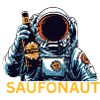 Lustiges Trinkshirt- Party- SAUFONAUT