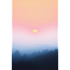 Farbiger Sonnenuntergang im Herbst