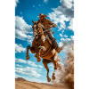Epischer Cowboy-Sprung