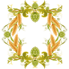 Hop frame with ears of corn – beer lover motif