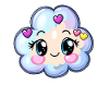 Pastel Cloud with Hearts