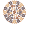 Kaffee Boho Mandala Kaffeebohnen Muster