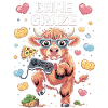 Gamer-Kuh im Pixel-Fieber