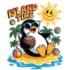 Penguin in vacation mode