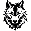 Majestic Wolf Silhouette Design