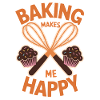 Baking makes me happy cake