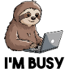 I'm Busy Funny Sloth