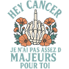 Ironic fight against cancer rebellious woman