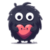 Fluffy Monster with Heart