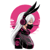 Fille cyberpunk futuriste