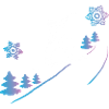 Snowboarder im Winterzauber