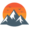 Retro Mountain Sunset – Natur-Vibes