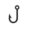 Simple Fishing Hook Icon