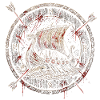Viking Shield with Longboat
