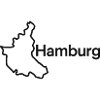 Hamburg Silhouette Stadtkarte