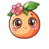 Peach with flower