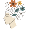 Nature Illustration with Flowers and Leaves