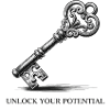 Key motif with squiggle design
