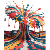 Regenbogen-Farbexplosion