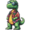 Dinosaur Brontosaurus Comic Vacation