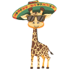 Giraffe Funny Sombrero
