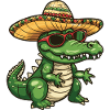 Alligator Funny Sombrero