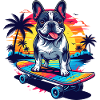 Bouledogue patineur