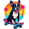 Bouledogue patineur