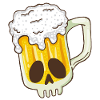Crâne et bière