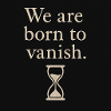 Transience Saying with Hourglass Design