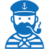 Sailor. Captain. Fur seal