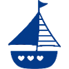 Verspieltes Herzboot Design