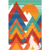 Paysage (loup, triangles)