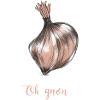 Onion illustration with humorous message