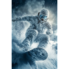 Frozen Thrill Snowboarder