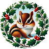 Cute Christmas Chipmunk