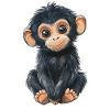 Affe Süsses Äffchen Geschenk für Affenfans
