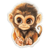 Affe Süsses Äffchen Geschenk für Affenfans