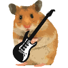 hamster guitar rock music