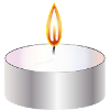 Burning Tealight Candle Simple Symbol