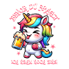 Buntes Einhorn Bier Feier